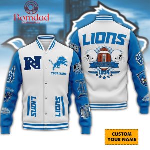 Detroit Lions NFC North Champions Personalized Baseball Jacket