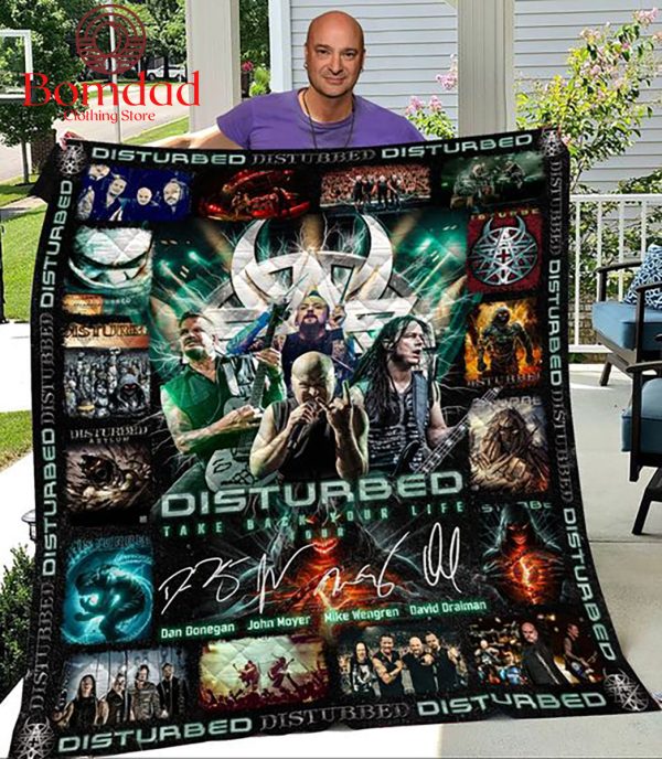 Disturbeb Take Back Your Life Tour Fleece Blanket Quilt