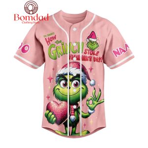Dr.Seuss’s How The Grinch Stole Valentine’s Day Personalized Baseball Jersey