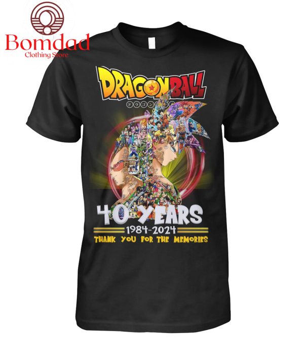 Dragonball 40 Years 1984 2024 Memories T Shirt