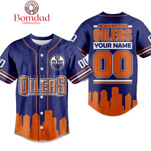 Edmonton Oilers Personalized Baseball Jersey
