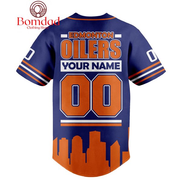 Edmonton Oilers Personalized Baseball Jersey