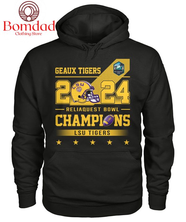 Geaux Tigers 2024 Reliaquest Bowl Champions T Shirt