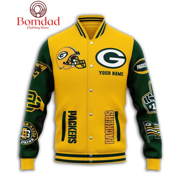 Green Bay Packers Football EST 1919 Personalized Baseball Jacket