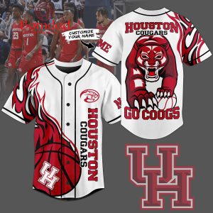 Houston Cougars Go Coogs Personalized Baseball Jersey