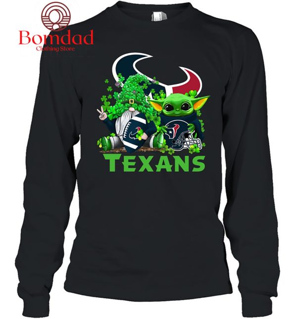 Houston Texans Baby Yoda Happy St.Patrick’s Day Shamrock T Shirt