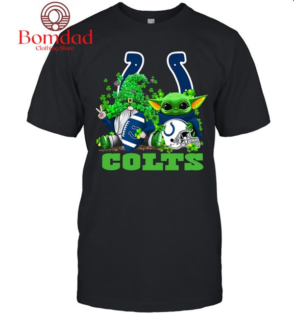 Indianapolis Colts Baby Yoda Happy St.Patrick’s Day Shamrock T Shirt