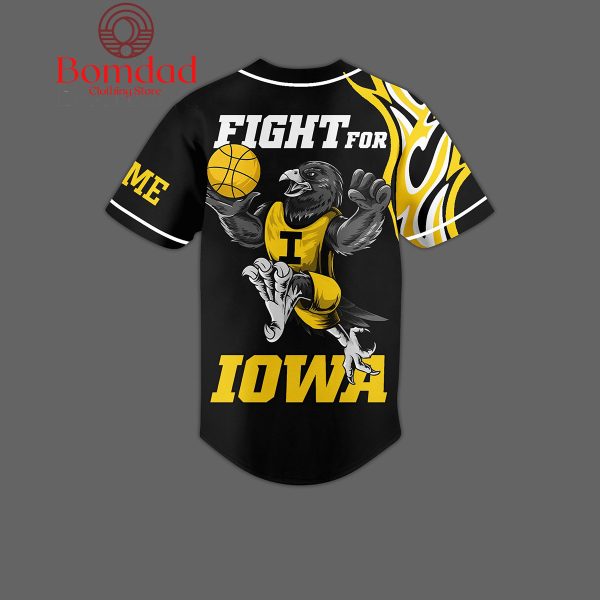 Iowa Hawkeyes Fight For Iowa Personalized Baseball Jersey