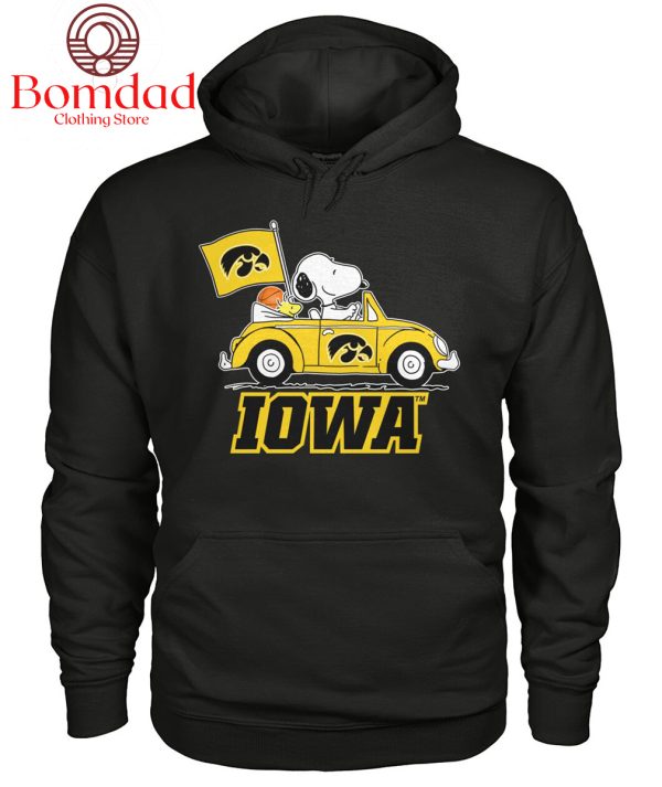 Iowa Hawkeyes Snoopy Driver Car T Shirt