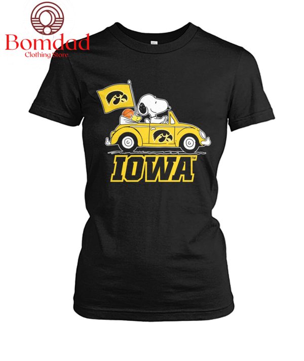 Iowa Hawkeyes Snoopy Driver Car T Shirt