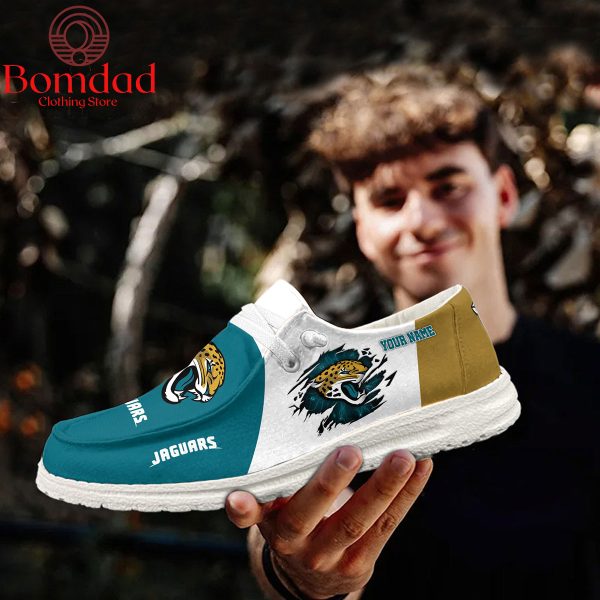 Jacksonville Jaguars Personalized Sport Hey Dude Shoes