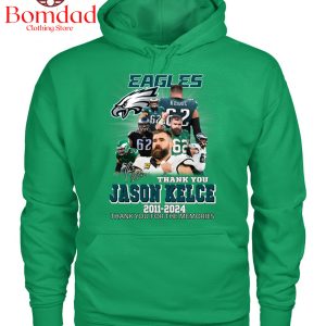 Jason Kelce Eagles Thank You For The Memories 2011 2024 T Shirt