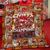 San Francisco 49ers Champions 2024 Fleece Blanket Quilt