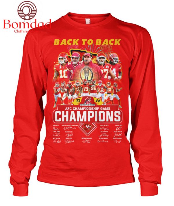 Kansas City Chiefs Back To Back AFC Champions T Shirt