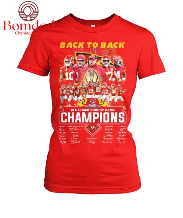 Kansas City Chiefs Back To Back AFC Champions T Shirt