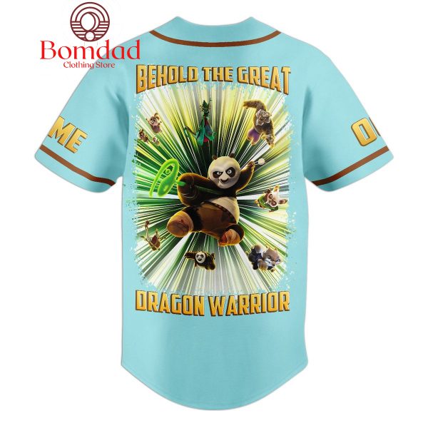 Kungfu Panda Behold The Great Dragon Warrior Personalized Baseball Jersey