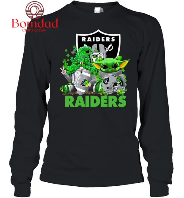 Las Vegas Raiders Baby Yoda Happy St.Patrick’s Day Shamrock T Shirt