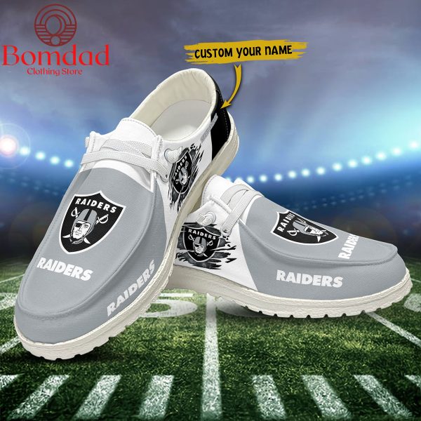 Las Vegas Raiders Personalized Sport Hey Dude Shoes