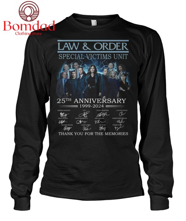 Law&Order Special Victims Unit 25th Anniversary 1999 2024 Memories T Shirt