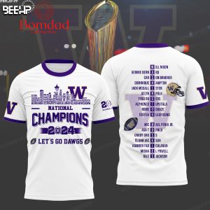 Let’s Go Dawgs National Champions 2024 Washington Huskies Hoodie T Shirt