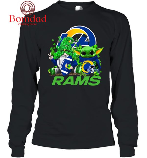 Los Angeles Rams Baby Yoda Happy St.Patrick’s Day Shamrock T Shirt