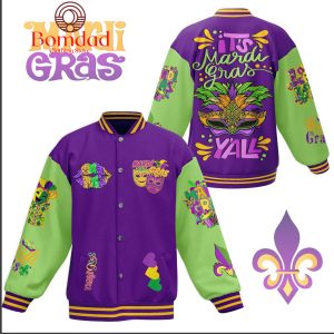 Mardi Gras It’s All Holiday Baseball Jacket