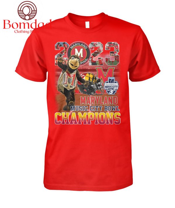 Maryland Terrapins 2023 Music City Bowl Champions T Shirt