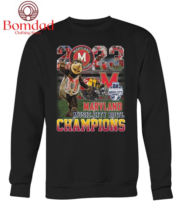 Maryland Terrapins 2023 Music City Bowl Champions T Shirt