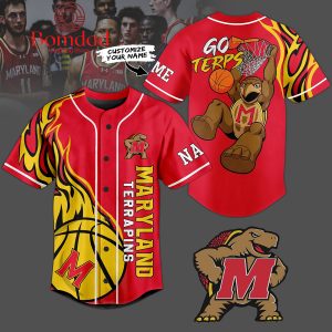 Maryland Terrapins Go Terps Personalized Baseball Jersey