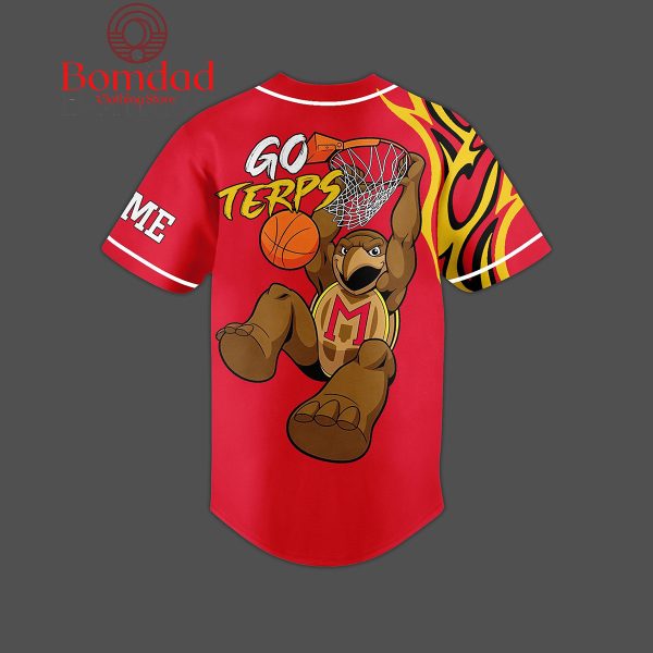 Maryland Terrapins Go Terps Personalized Baseball Jersey