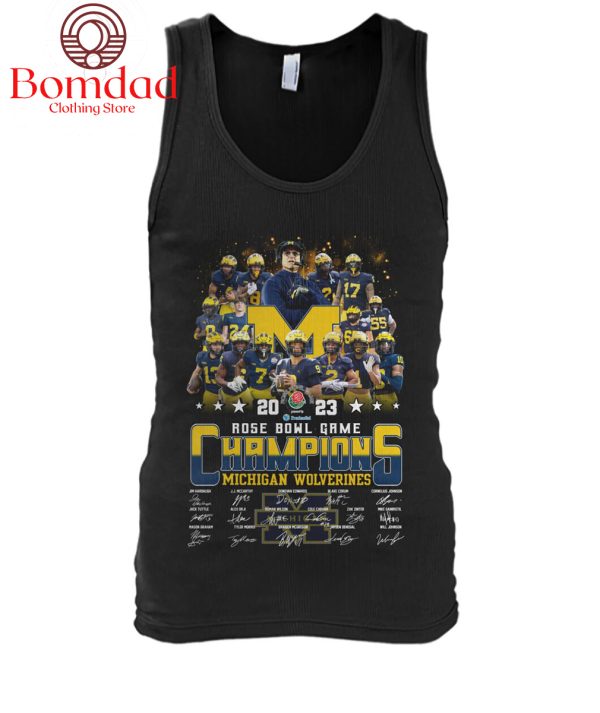 Michigan Wolverines 2023 Rose Bowl Game Champions T Shirt