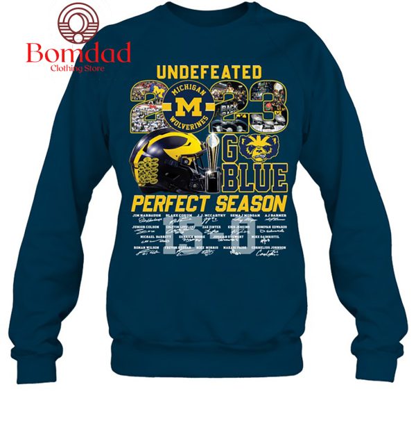 Michigan Wolverines Undefeated 2023 Go Blue Perfect Season T Shirt