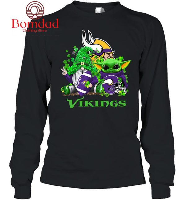 Minnesota Vikings Baby Yoda Happy St.Patrick’s Day Shamrock T Shirt
