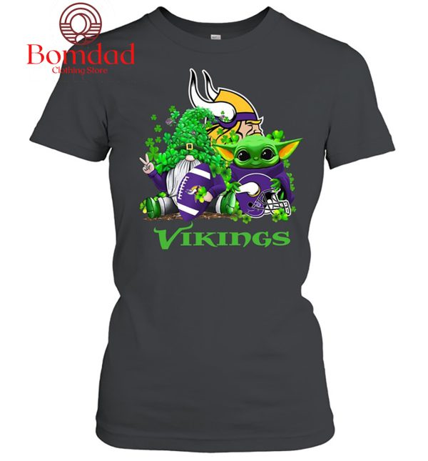 Minnesota Vikings Baby Yoda Happy St.Patrick’s Day Shamrock T Shirt