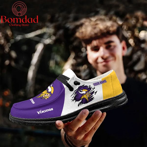 Minnesota Vikings Personalized Sport Hey Dude Shoes