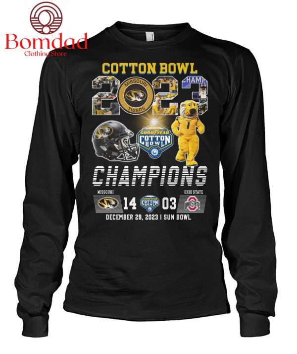 Missouri Tigers Cotton Bowl 2023 Champions T Shirt