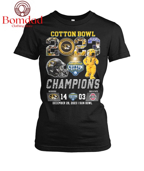 Missouri Tigers Cotton Bowl 2023 Champions T Shirt