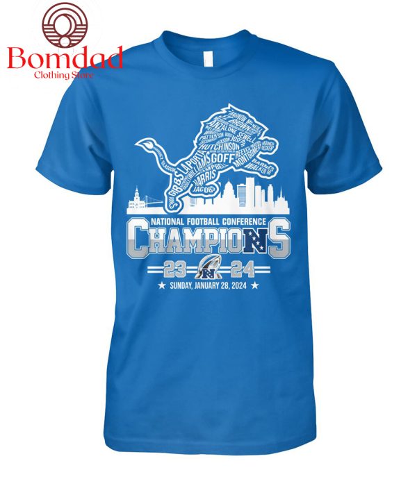 NFC Champions 2023 2024 Detroit Lions T Shirt