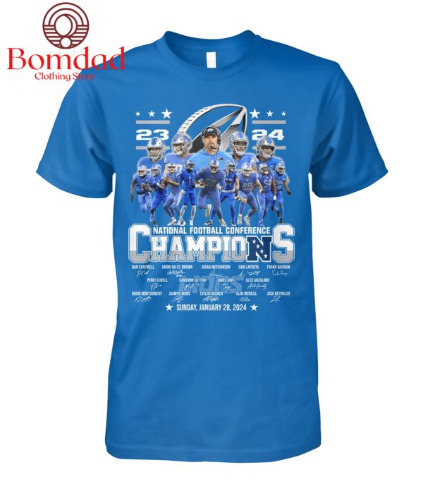 NFC Champions Detroit Lions January 28 2024 T Shirt