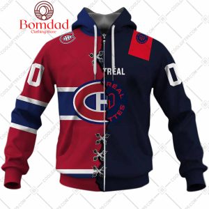 NHL Montreal Canadiens Mix CFL Montreal Alouettes Home Jersey Style Hoodie T Shirt