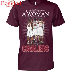 Never Underestimate A Woman Who Understands Basketball And Love Cavaliers T Shirt