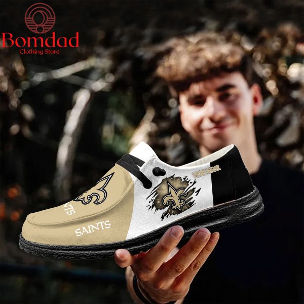 New Orleans Saints Personalized Sport Hey Dude Shoes