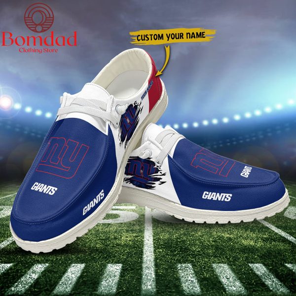 New York Giants Personalized Sport Hey Dude Shoes