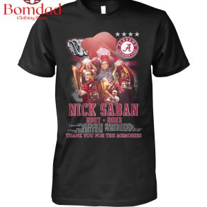 Nick Saban 17 Years 2007 2023 Thank You Coach T Shirt