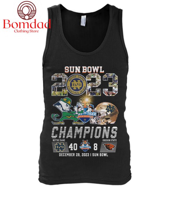 Notre Dame Fighting Irish Sun Bowl 2023 Champions T Shirt