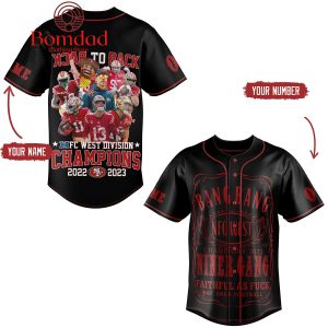 San Francisco 49ers Back To Back NFC Champions 2022 2023 Personalized Baseball Jersey