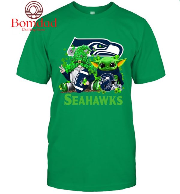 Seattle Seahawks Baby Yoda Happy St.Patrick’s Day Shamrock T Shirt
