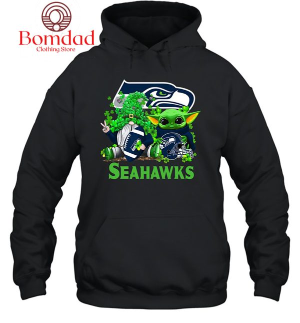 Seattle Seahawks Baby Yoda Happy St.Patrick’s Day Shamrock T Shirt