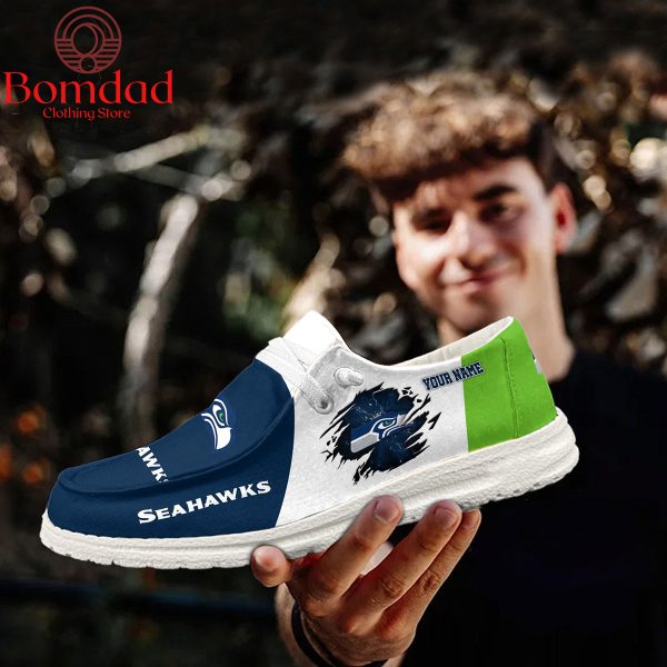 Seattle Seahawks Personalized Sport Hey Dude Shoes