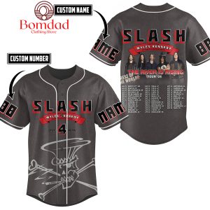 Slash Featuring Myles Kennedy And The Conspirators The River Is Rising Tour 2024 Personalized Baseball Jersey